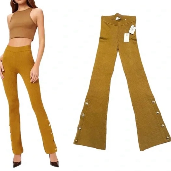 Good American Pants - 🩷NWT GOOD AMERICAN Gold Plated Boss Flare Pants, Size 3